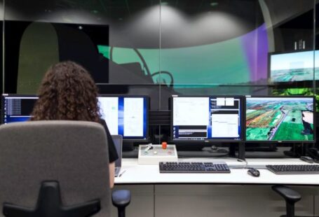 Aerodynamic Simulations - Female Engineer Controlling Flight Simulator