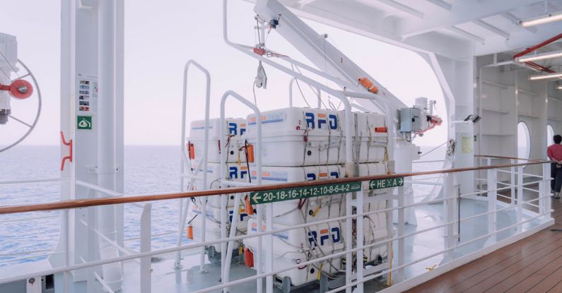 Safety Factors - A large container on the deck of a ship