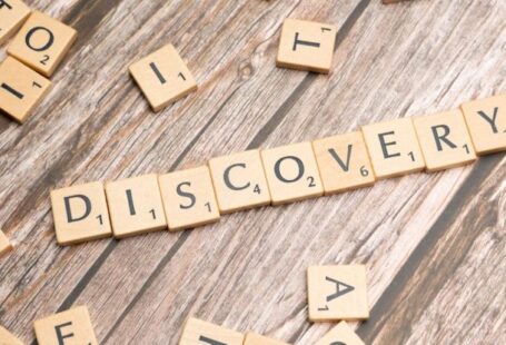 Breakthroughs - The word discovery spelled out in scrabble letters